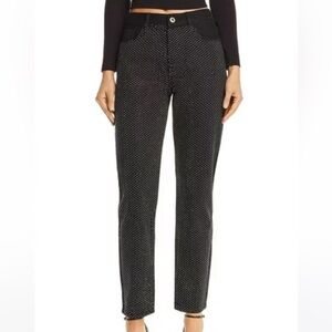 Pistola Black and White Polka Dot Ankle Jeans